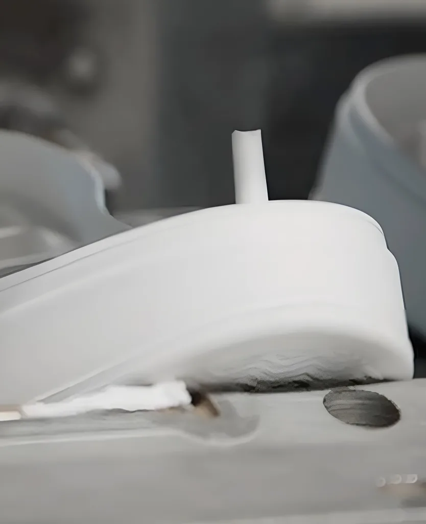 White EVA sole just released from the mould