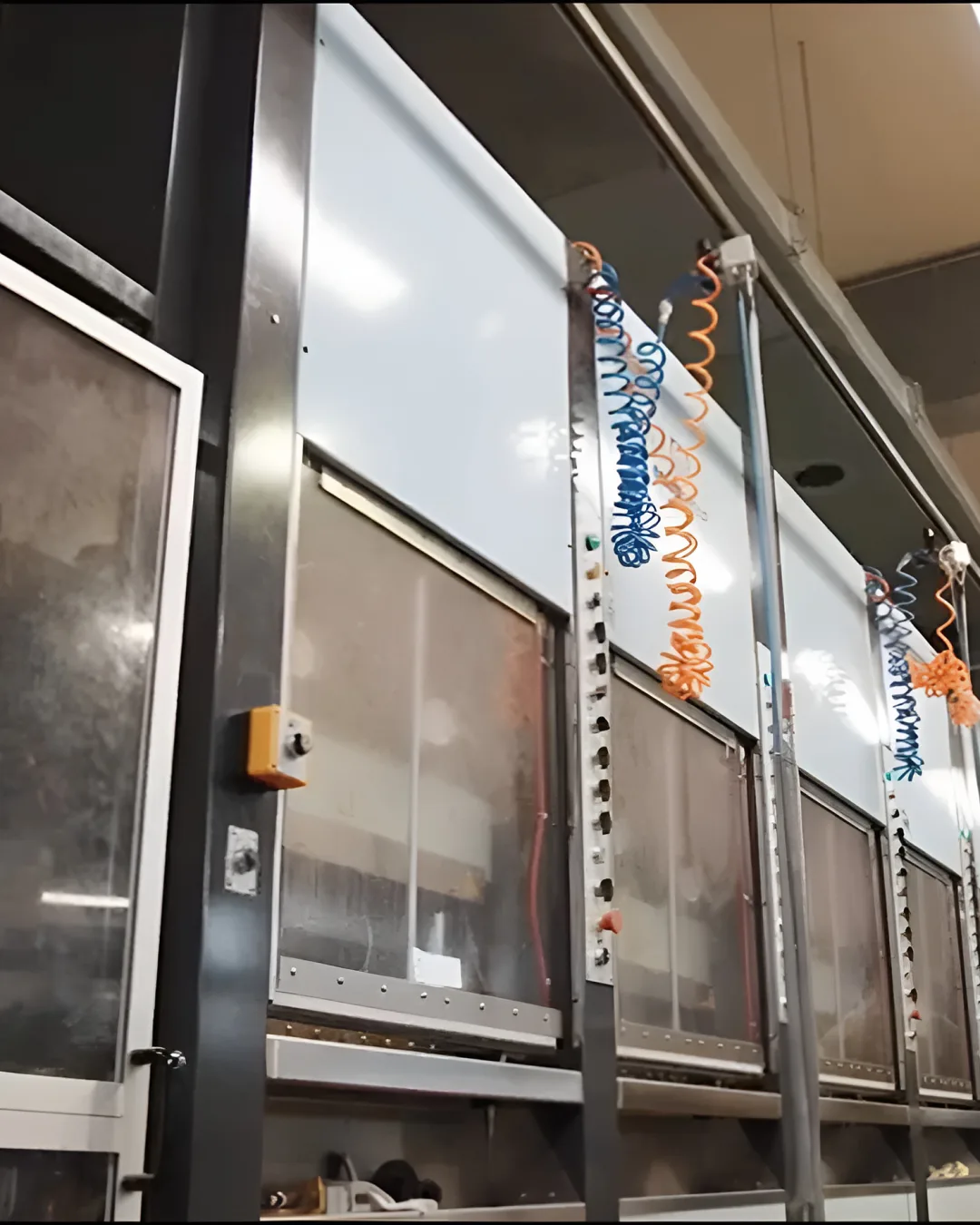 Reparto produttivo con impianti automatici e un operatore al lavoro