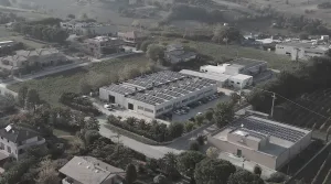 Vista aerea dello stabilimento e del territorio circostante